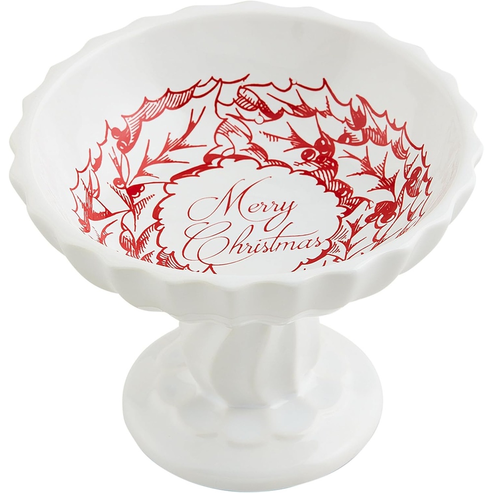 image:imageMud Pie Pedestal Candy Dish Wreath 4 12 x 5 12 dia