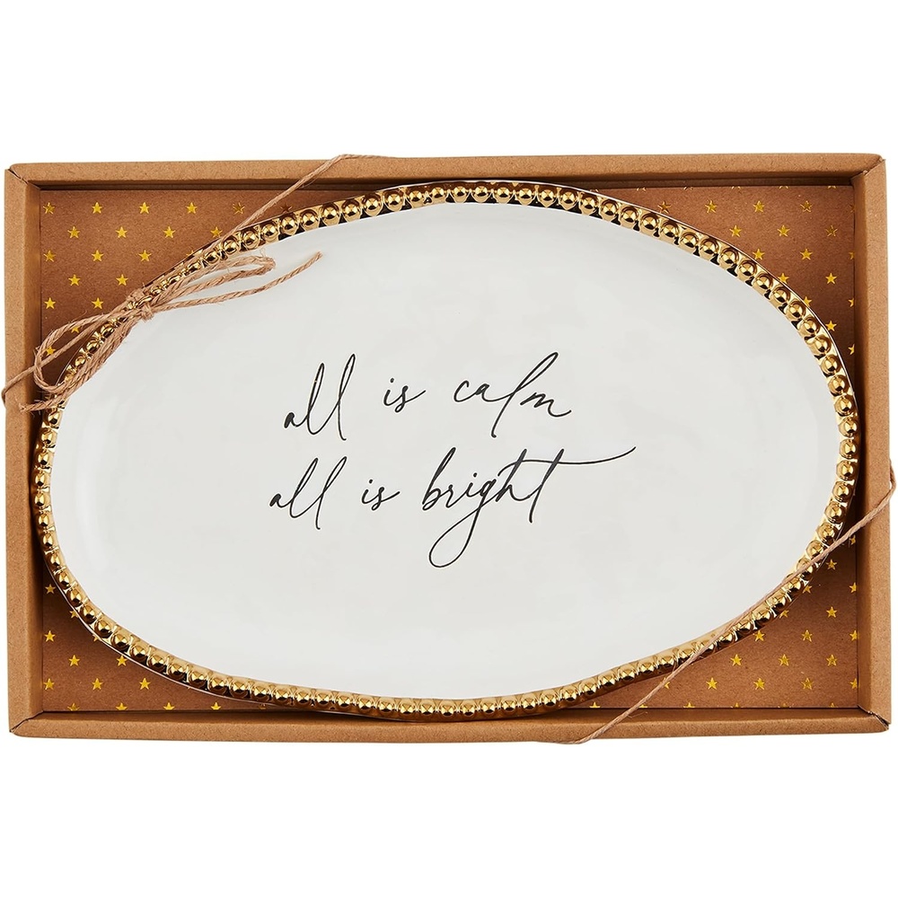 image:imageMud Pie Sentiment Plates All Is Calm 6 12 x 10
