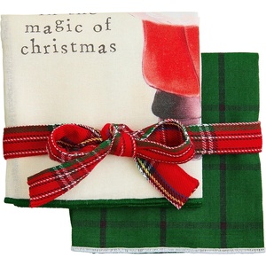 Mud Pie Classic Christmas Towel, Standing, 26″ x 16 1/2″