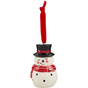 Mud Pie Classic Light Ornament, Snowman, 3 3/4″ x 2 1/2″
