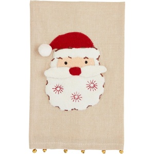 Mud Pie Felt Applique Farm Towels, Santa, 21″ x 14″