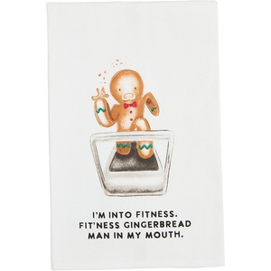 Mud Pie Gingerbread Man Towel, Fitness, 26″ x 16 1/2″