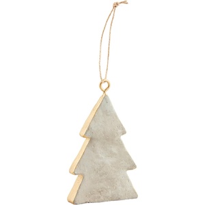 Mud Pie Gold Concrete Ornament, Tree, Approx 4 1/2″ x 3 1/2″