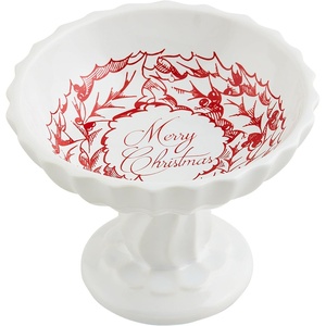 Mud Pie Pedestal Candy Dish, Wreath, 4 1/2″ x 5 1/2″ dia